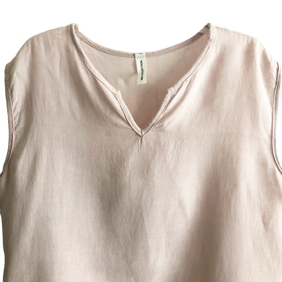 My Luna Italian Pale Pink Linen Sleeveless Dress XL - Picture 5 of 6